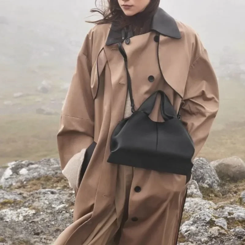 sac à main en cuir léger de luxe, adapté aux boulettes françaises, sacs à main rétro européens et américains, sacs à bandoulière pour femmes