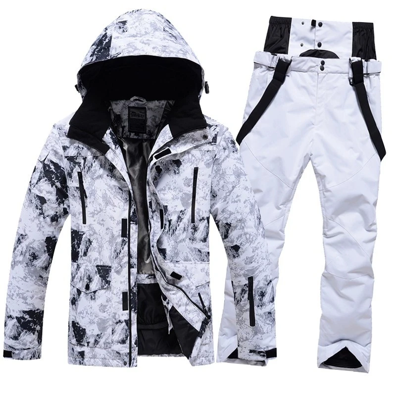 vêtements de combinaison de neige pour hommes et femmes, pantalons imperméables à bretelles d'hiver, salopette de ski et de snowboard, veste et pantalon d'hiver glacé