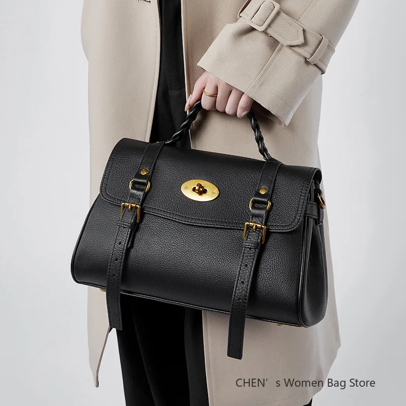 sac à main de luxe en cuir véritable pour femmes, sac à bandoulière de bonne qualité en cuir de vache, sacs à bandoulière boston, nouvelle collection