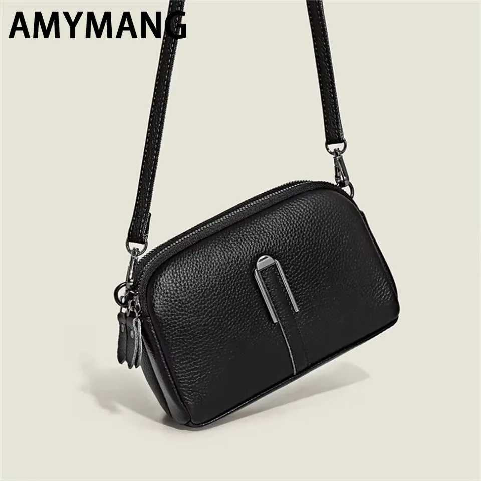 sac à main de luxe en cuir group pour femme, pochette pour téléphone, sacoche à bandoulière décontractée