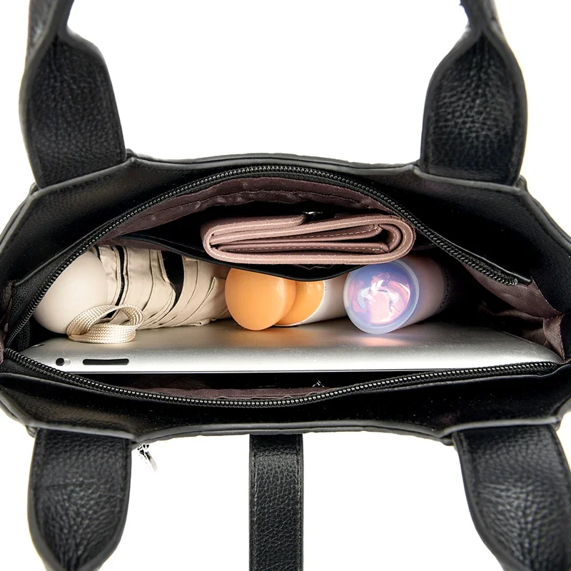 sac à main en cuir souple pour femme, sac à bandoulière, fourre tout décontracté, marque de créateur de luxe, haute qualité, 2024