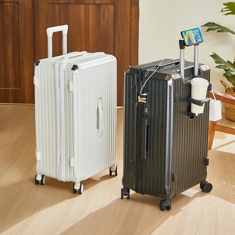 bagage 20 pouces | porte gobelet/valise multifonctionnelle étanche, transport à main, grande capacité, roue universelle, valise simple