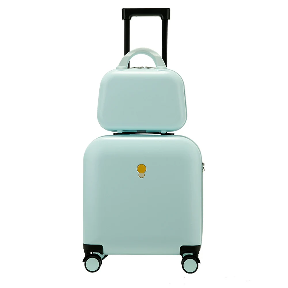 ensemble de valise à roulettes universelle pour femme, valise de voyage, bagage 18 amaran, matériau super compressif, abs, pc
