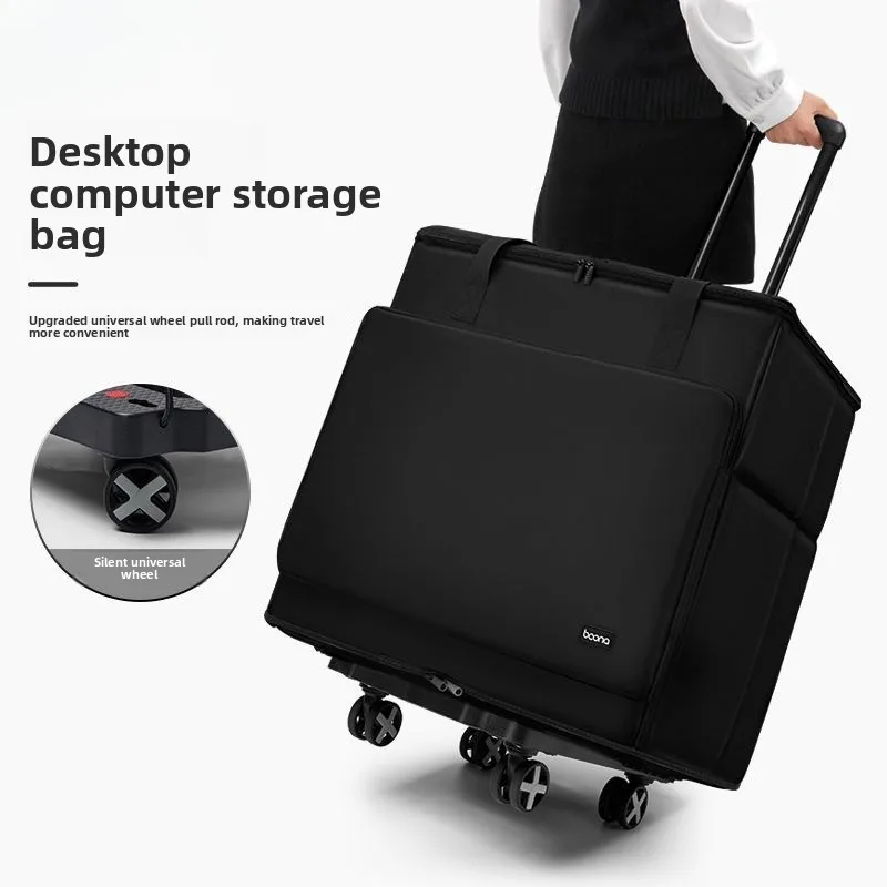 Sacs pour ordinateur portable, rangement pour ordinateur de bureau, hôte de bagages, moniteur 24 pouces 27 pouces, Charter pour ordinateur, boîtier de chariot amovible