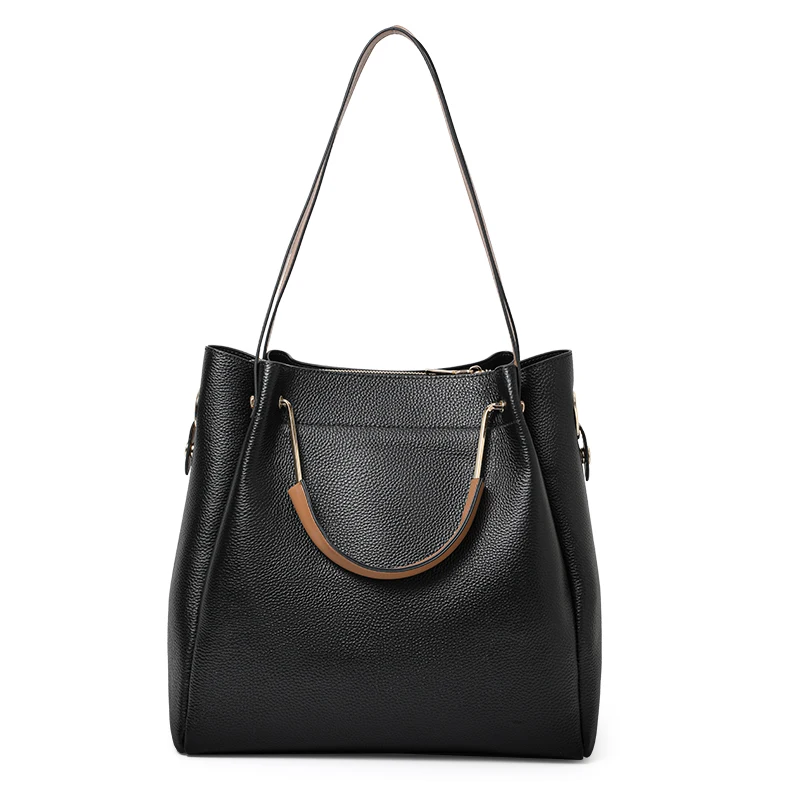sac à main en cuir de luxe 2025, nouvelle tendance de la mode joker, sac seau de grande capacité, connaissement, épaule en bandoulière