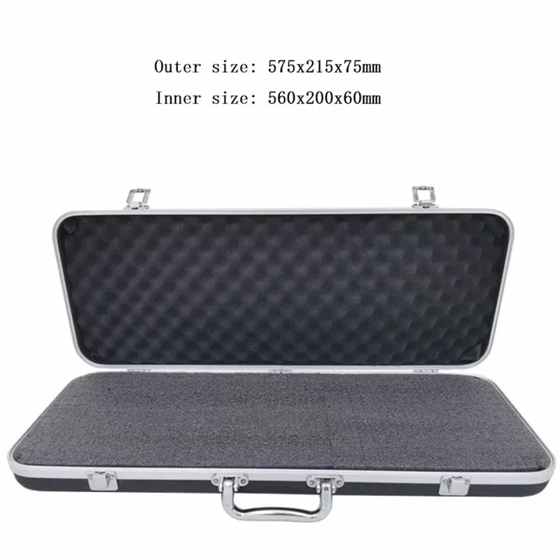 Valise de rangement portable avec doublure en aluminium, boîtier en plastique avec alliage de sécurité, éponge, impact, boîte à outils, degré