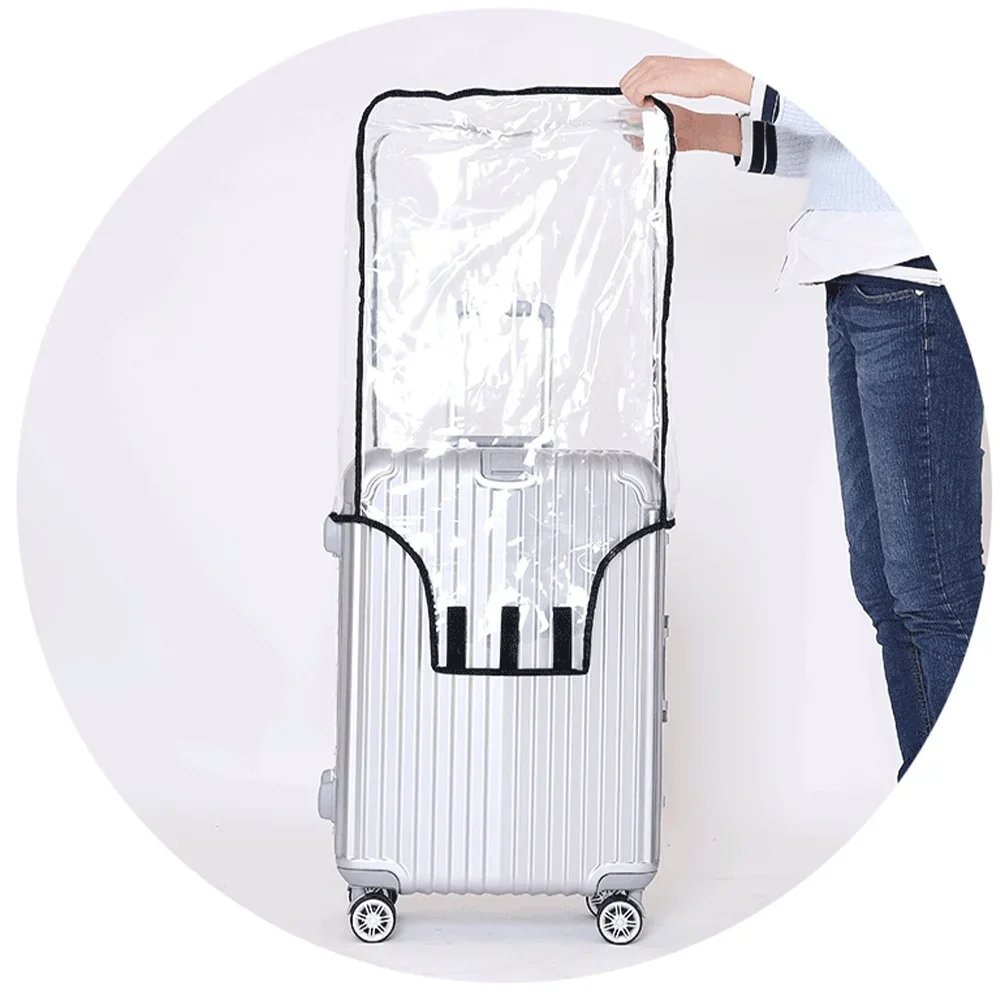 housse de protection pour bagages entièrement transparente, valise étanche en pvc, combinaison pour valise à roulettes de 18 à 30 pouces, housse anti poussière