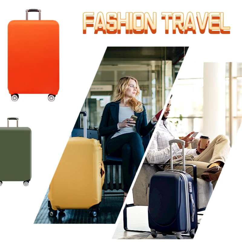 housse de protection pour bagages en tissu extensible, étui anti poussière pour bagages, adapté à la valise de 18 à 32 pouces, organisateur de voyage