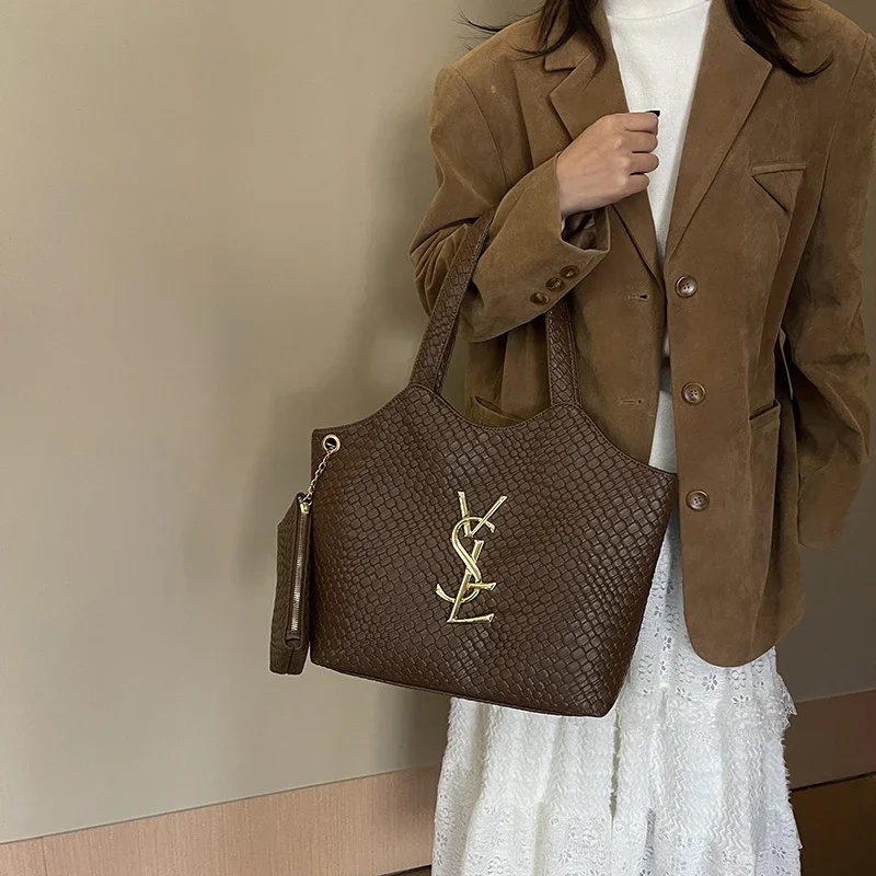 sac à main fourre tout en cuir pour femmes, fourre tout de luxe à la mode, sac à bandoulière classique de styliste élégant pour femmes élégantes