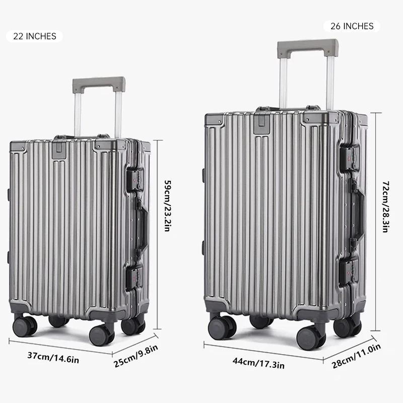 valise trolley de grande capacité pour homme, double couche Épaisse et durable, fermeture Éclair, vpn, nouvelle collection 2024