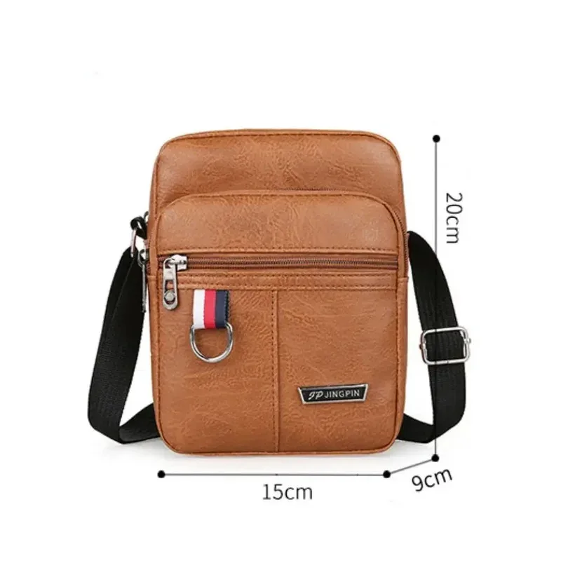 sac à bandoulière en cuir pu pour hommes, sac de poitrine de grande capacité, mode décontracté, couleur unie, sac à bandoulière