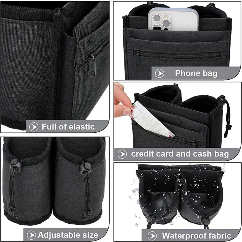 porte gobelet pour bagages de voyage, valise à main libre durable, sac à boissons, porte tasses de thé au lait et à café, convient à toutes les poignées de valise