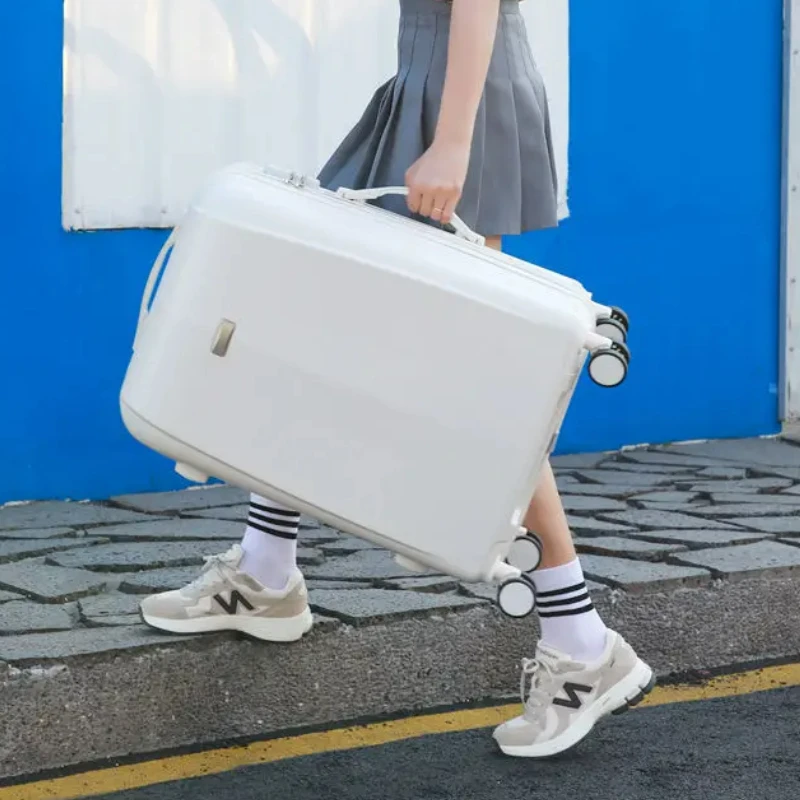 valise de voyage sur roues universelles silencieuses, ensemble de bagages à roulettes abs + pc, bagage à main 20 pouces, sac cosmétique, sacs à bagages à fermeture éclair