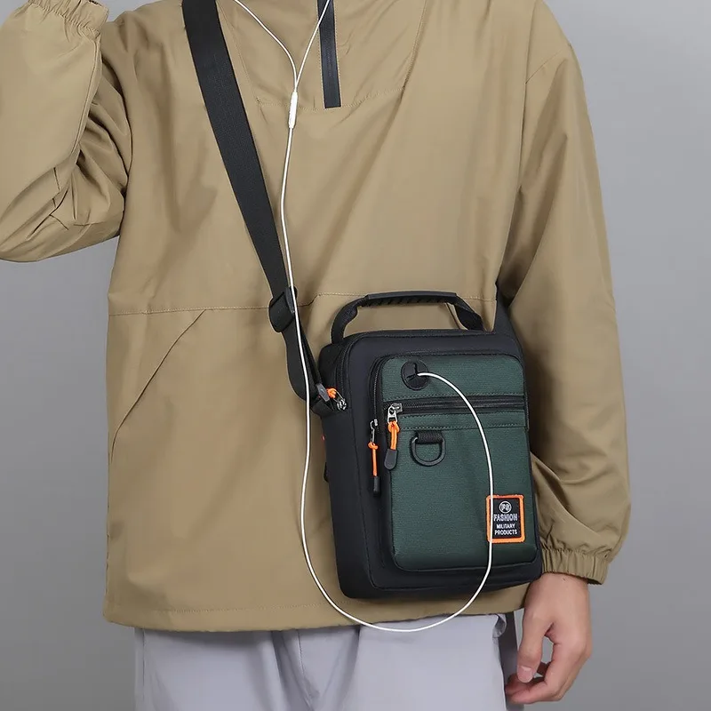 petit sac à main décontracté en nylon pour hommes, sac à bandoulière élégant pour hommes, compact et léger, sac à main messager tendance
