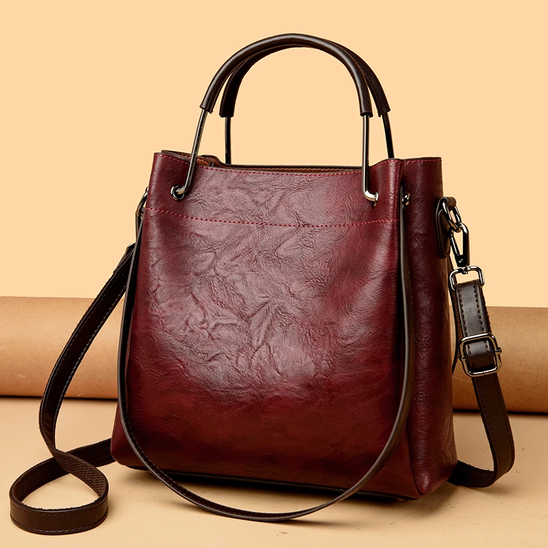 sac fourre tout décontracté en cuir pour femme, sacs à main de luxe, grands sacs initiés, grande capacité, sacs de créateur pour dames, 2024