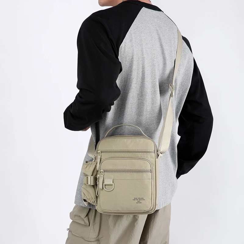 mode décontracté hommes sac à main de haute qualité homme sacs à bandoulière sac de voyage élégant hommes sac à bandoulière avec poche pour bouteille
