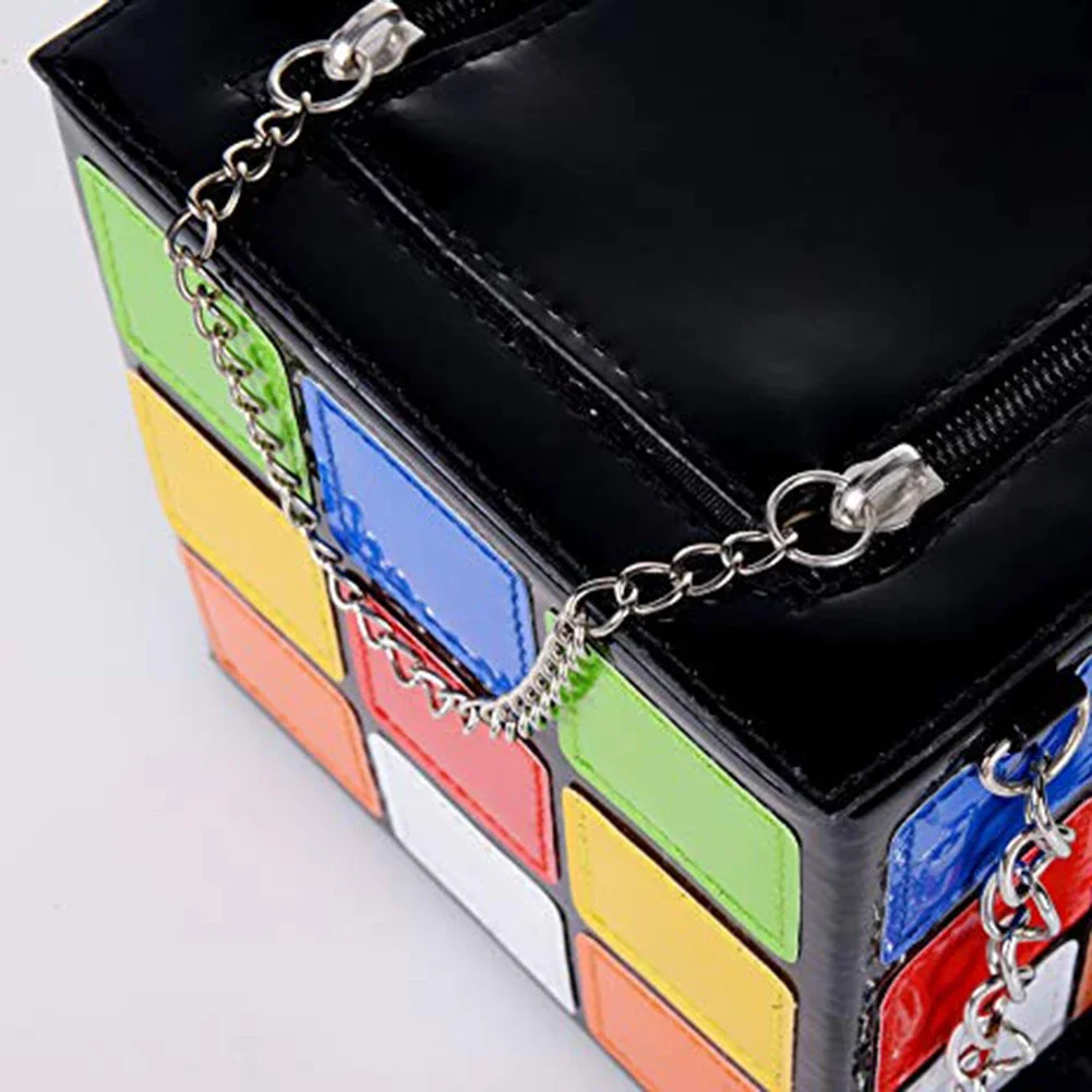 chic boîte de forme cubique femmes sacs à main chaînes de créateur fourre tout de luxe en cuir pu sac de messager dames personnalité petits sacs à main 2020