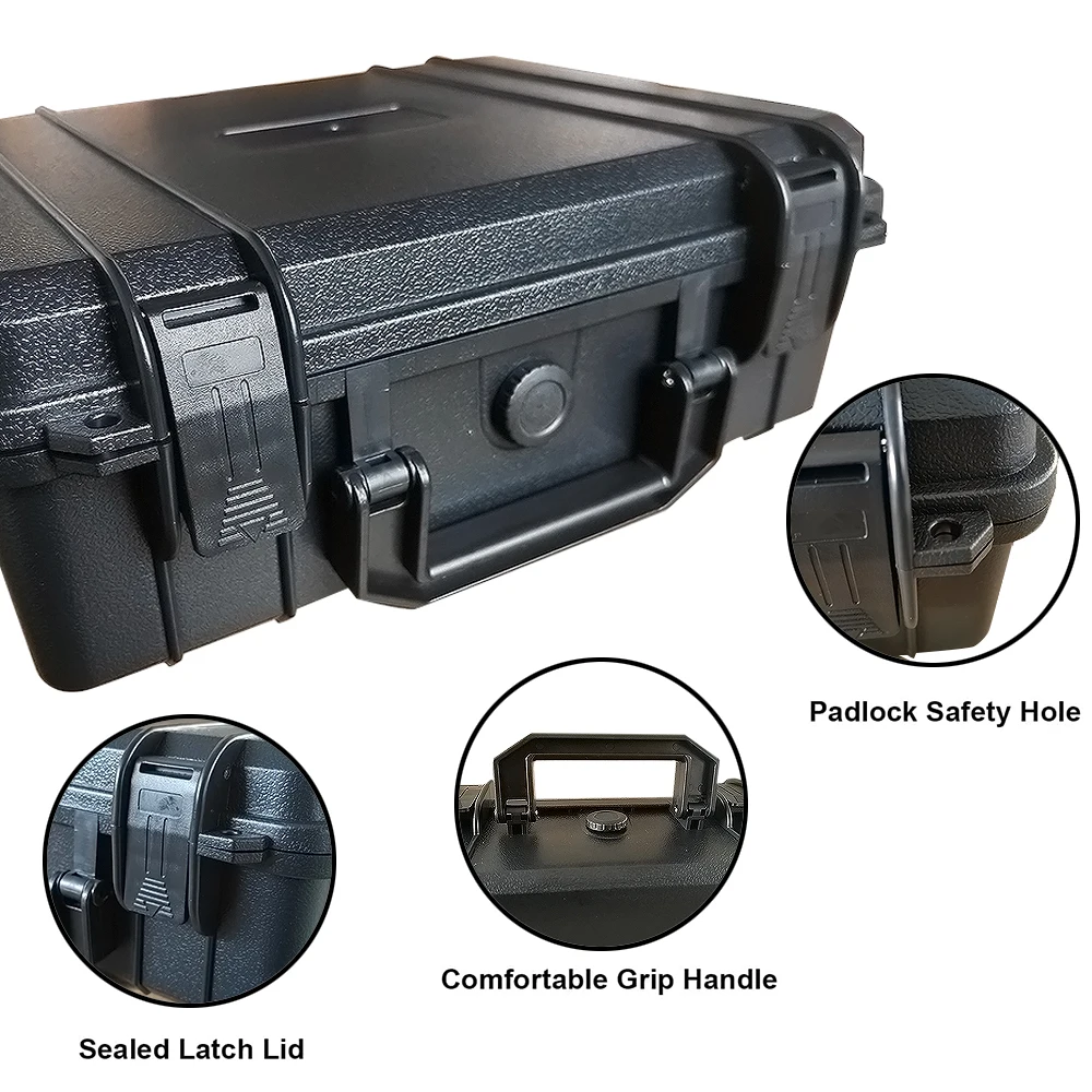 boîte à outils sécurité étanche grand étui rigide boîte à outils valise rigide pour outils valise antichoc en plastique étui résistant aux chocs