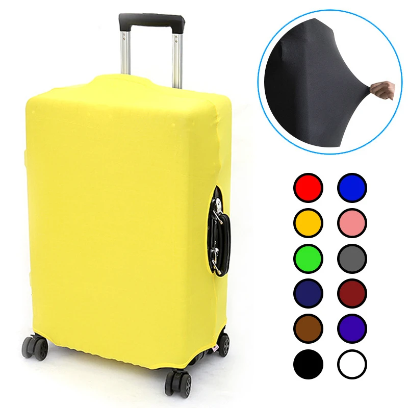 housse de protection pour bagages en tissu extensible, étui anti-poussière pour bagages, adapté à une valise de 18 à 28 pouces, accessoires de voyage