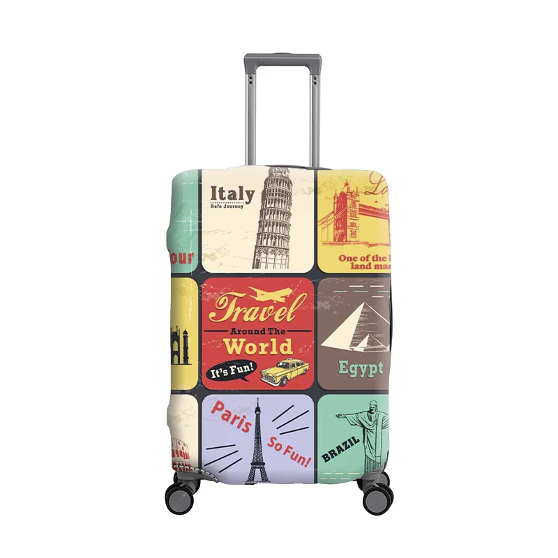 housse de protection épaisse pour bagages de voyage, housse anti poussière avec extracteur, coque extérieure de valise en cuir résistante à l'usure