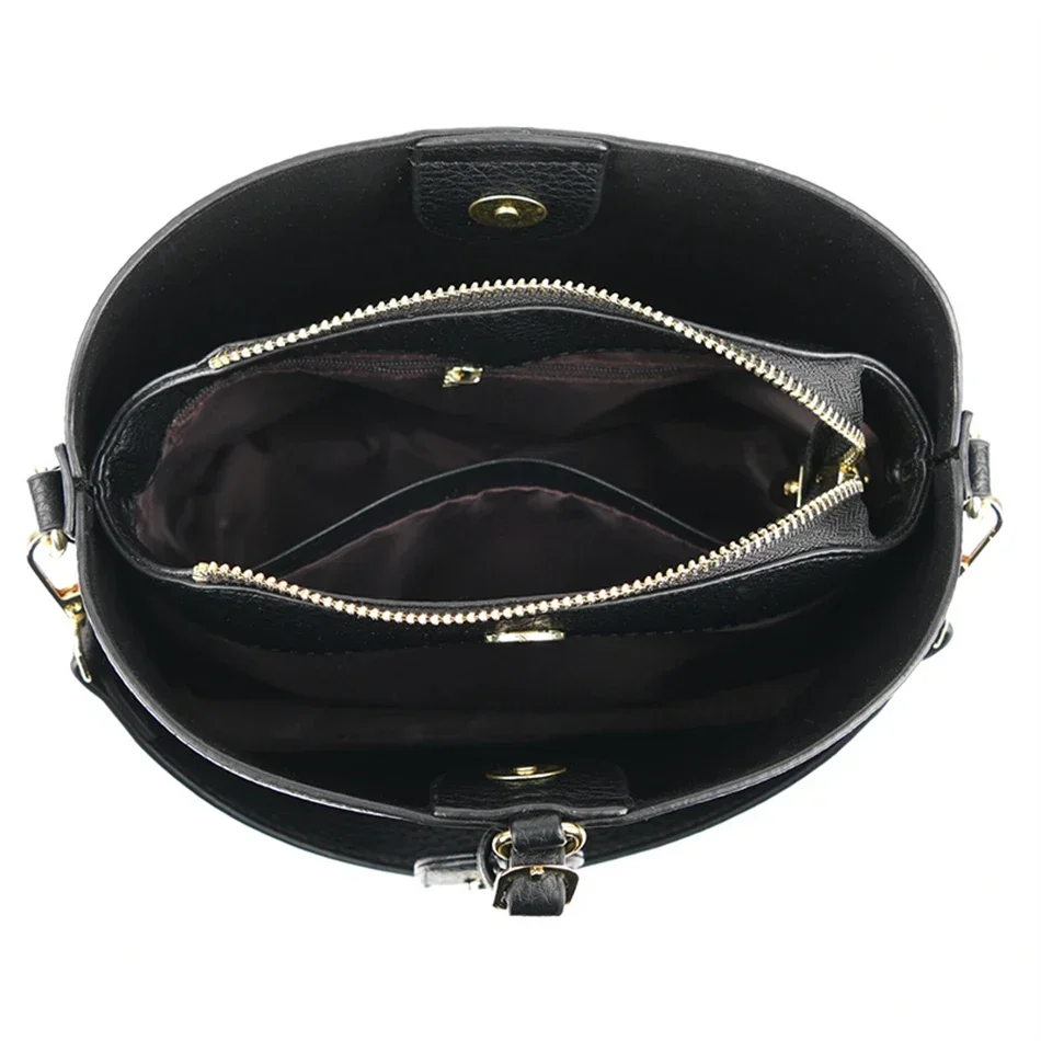 sac à main de luxe en cuir multifonctionnel pour femme, sacoche à 3 couches, de bonne qualité, de styliste