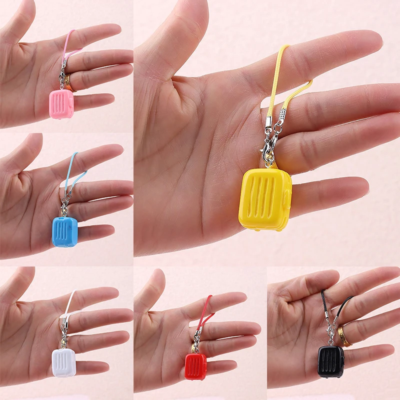 3 pièces mini poupée valise pendentif poupée décor accessoires dessin animé pendentif maison de poupée valise décoration enfants jouets