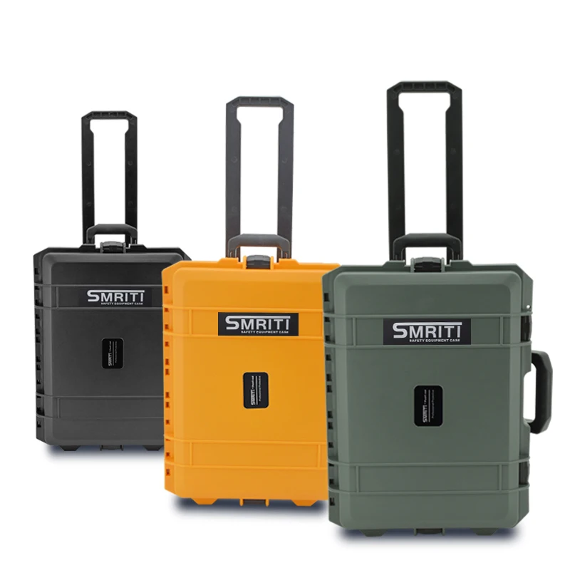 Grand étui de protection avec roulettes, équipement photographique, boîte de sécurité, valise, sac pour appareil photo avec intervalle