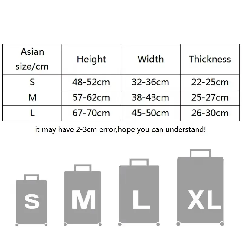 housse de protection pour bagages, couleur unie, adaptée aux valises de 18 à 28 pouces