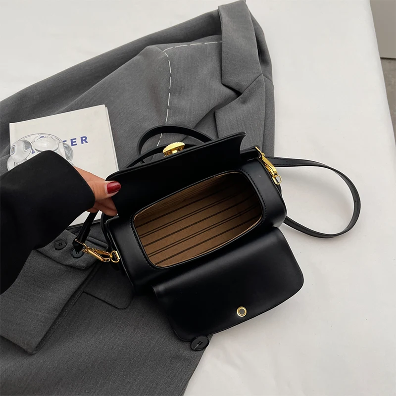 Sac à main carré design pour femme, sac fourre-tout sous les bras, sac à main de travail élégant, étui à bombes ComPiedmont, sac à bandoulière, cadeau Leon, nouveau, luxe