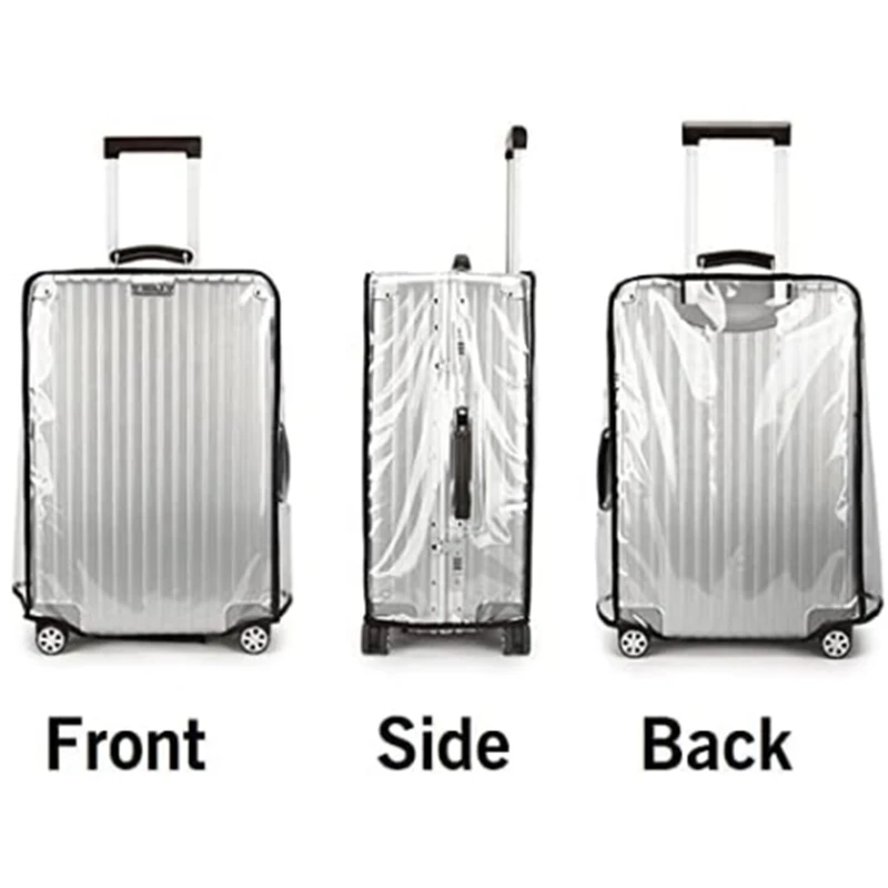 nouveau housse de protection transparente pour bagages de 20 à 30 pouces, housse de valise épaisse et imperméable, housse roulante en pvc pour valise de voyage
