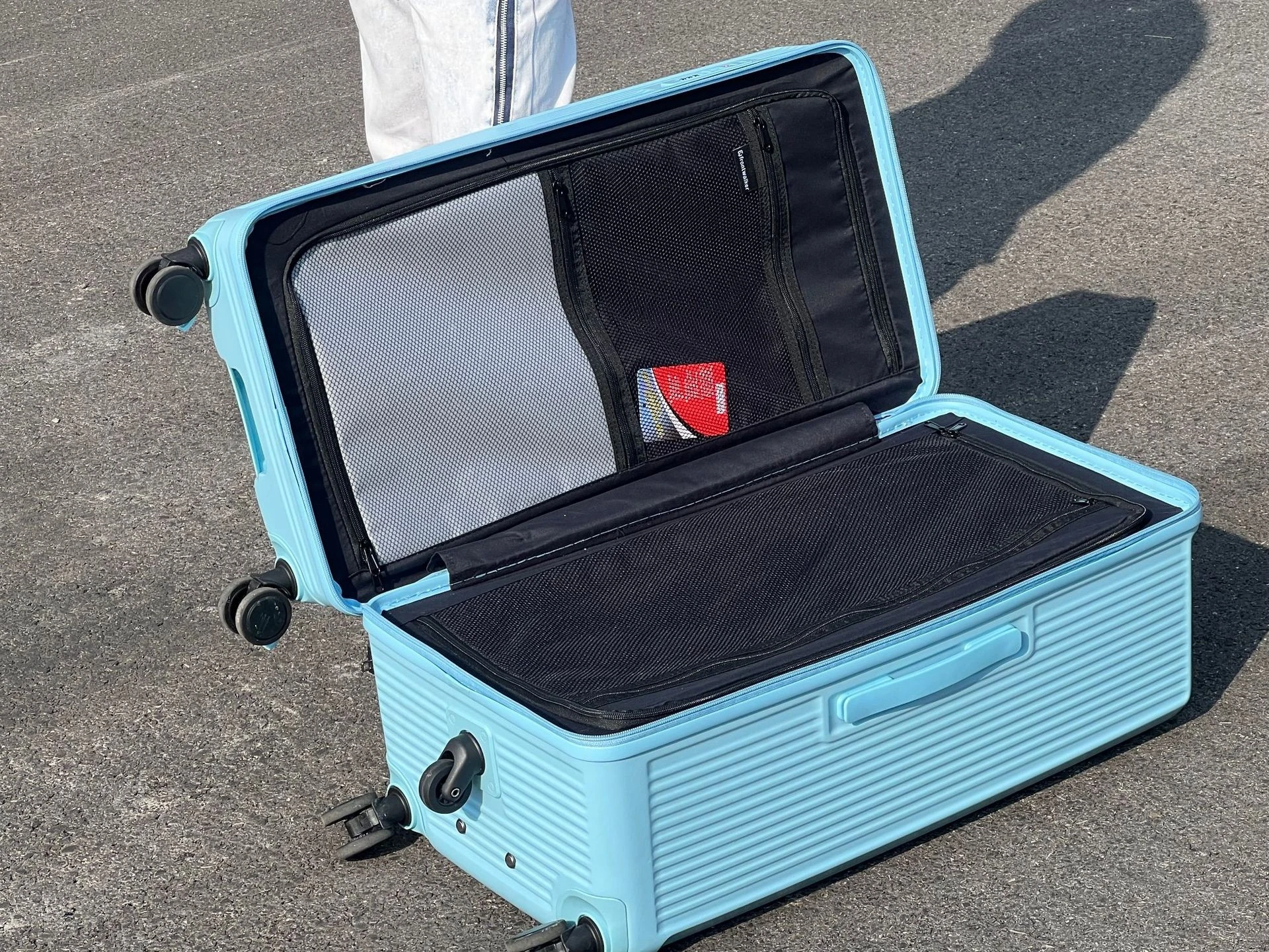 valise rectangulaire grande taille, bagage à roulettes léger, sac de voyage avec cinq roues, boîtier de chariot pc anti chute unisexe