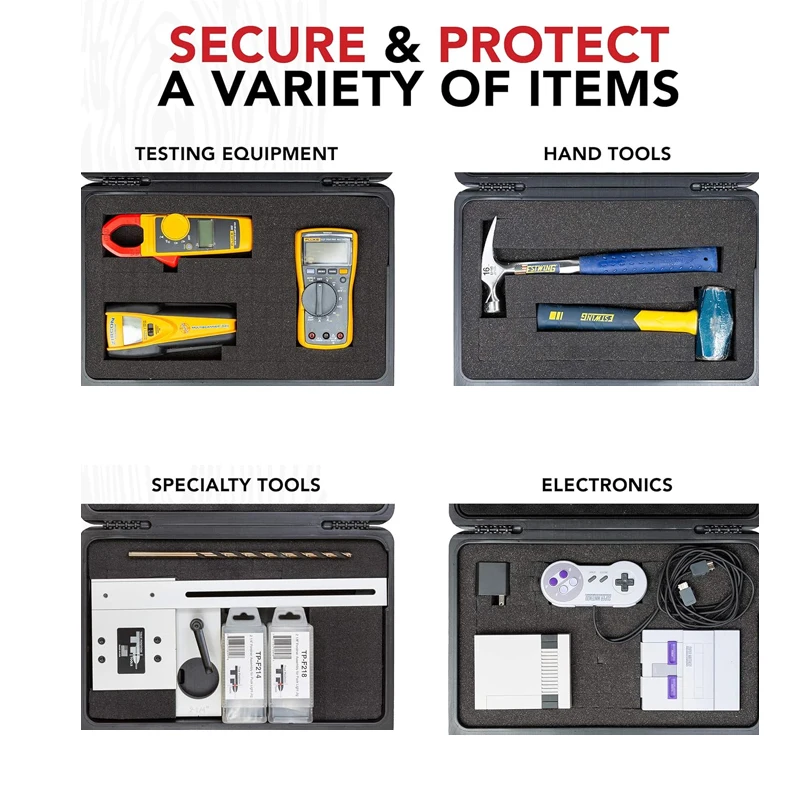 boîte à outils sécurité étanche grand étui rigide boîte à outils valise rigide pour outils valise antichoc en plastique étui résistant aux chocs