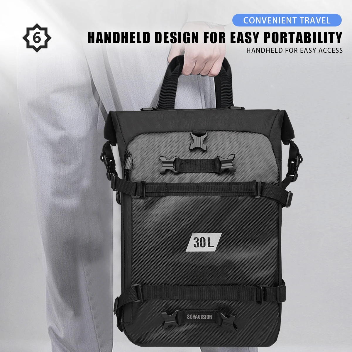 pack de bagages pour moto, sac de siège arrière multifonction étanche pour motocross 10l 20l 30l, sac à dos d'équitation en plein air