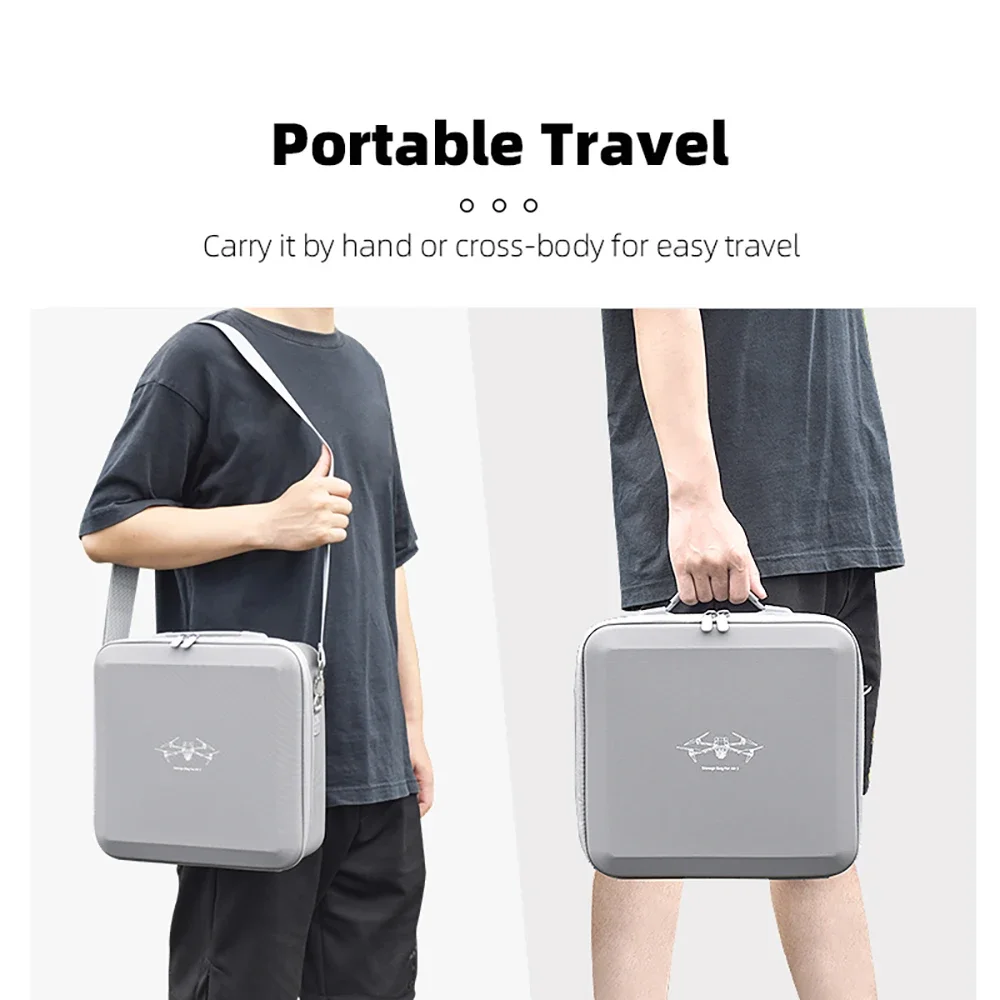 brdrc sac de rangement pour dji air 3/air 3s étui de transport intégré sac à main voyage valise en polyuréthane bandoulière drone rc 2 accessoires