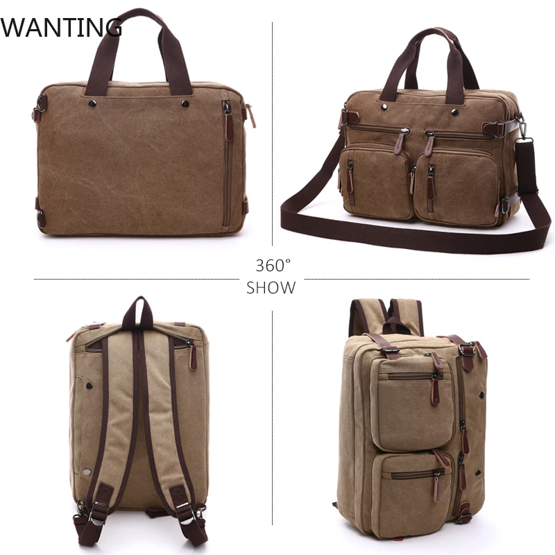 hommes toile porte documents sacs de voyage valise classique messager sac à bandoulière pour hommes fourre tout sac à main grand décontracté affaires pochette pour ordinateur portable