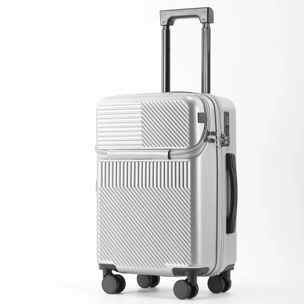 bunnyfly valise bagages valise d'affaires élégante avec porte gobelet compacte 20 pouces légère bagage à main