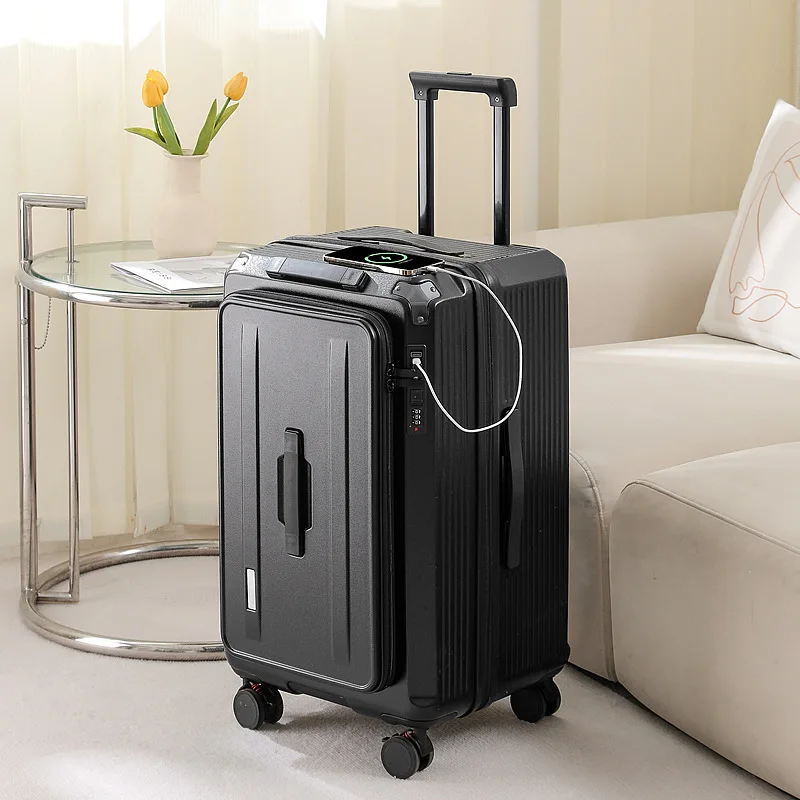 valise extensible à ouverture latérale de 32/34 pouces, nouveau bagage de grande capacité 2025, 24 pouces avec frein, boîtier de chariot à cinq roues