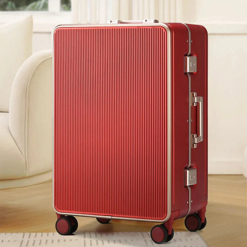 Nouveau Bagage hommes et femmes 20-28 pouces grande capacité cadre en aluminium valise de voyage avec poignée rétractable mot de passe valise