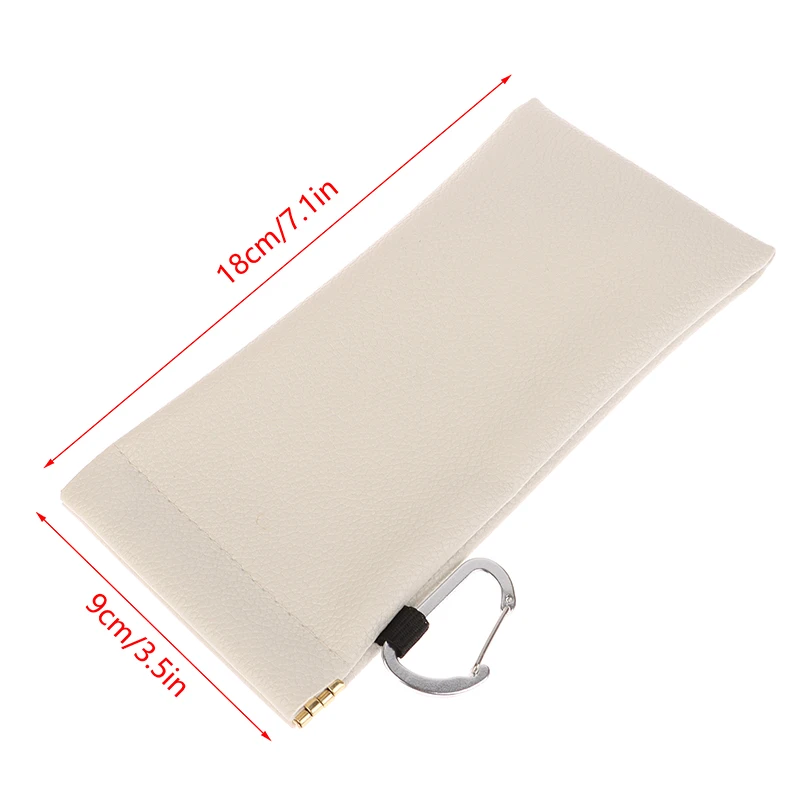 sac à lunettes en pu souple, étui pour lunettes de soleil, sac de transport, pochette à lunettes fermée automatique, housse de protection pour rangement de câbles de données pour écouteurs