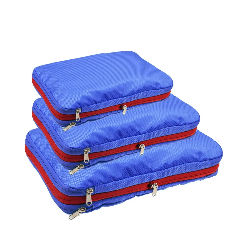 cubes d'emballage de compression pour vêtements, sac de rangement de voyage, valise, ensemble d'évaluation de bagages, sous vêtements, chaussures, outils d'organisation à domicile