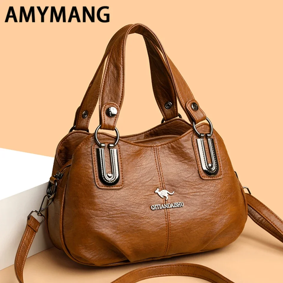 sacs à main de luxe 3 couches grande capacité sacs à main de créateur de haute qualité en cuir souple dames sac à bandoulière pour femmes sac