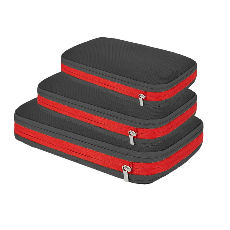 cubes d'emballage de compression pour vêtements, sac de rangement de voyage, valise, ensemble d'évaluation de bagages, sous vêtements, chaussures, outils d'organisation à domicile