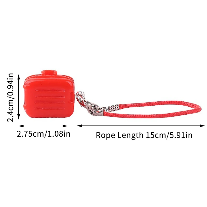 3 pièces mini poupée valise pendentif poupée décor accessoires dessin animé pendentif maison de poupée valise décoration enfants jouets