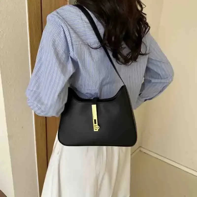 sac à bandoulière en cuir pu de luxe pour femmes, sacs à main design décontractés de couleur unie, bourse de marque, pochette de shopping à la mode, 2024