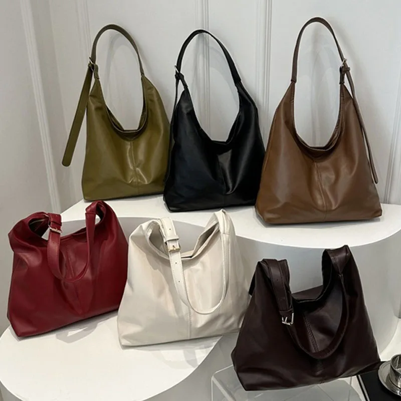 Nouveau sac fourre-tout main grande capacité femmes sac Simple rétro sac à main minimaliste Pack connaissement sacs à bandoulière seau fourre-tout sac à main