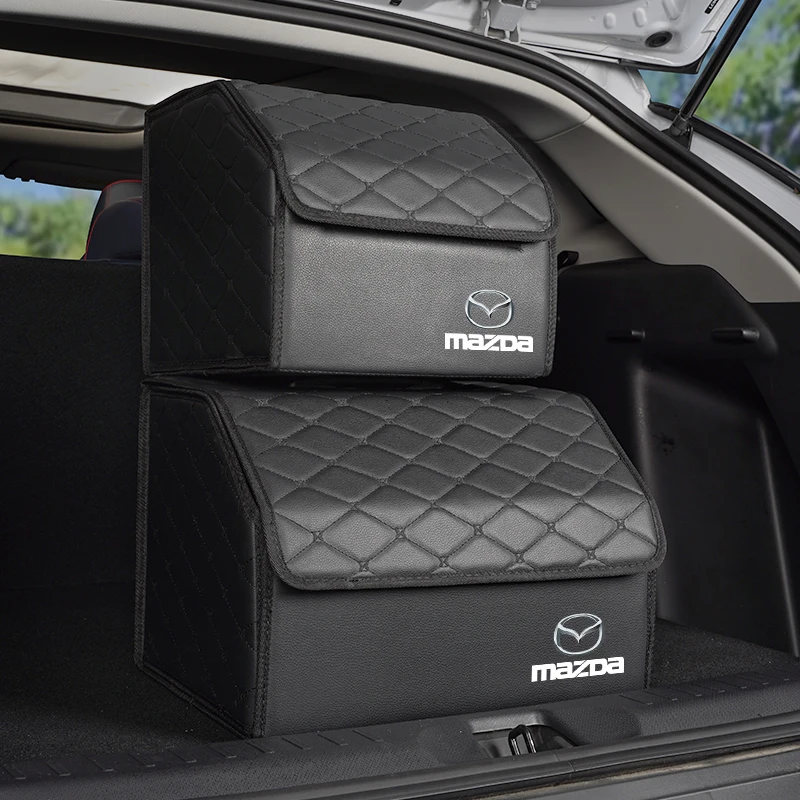 Valise en cuir pour coffre de voiture, boîte de rangement pliable, Mazda 2, 3, 6, 5, Atenza CX30, CX90, CX60, CX50, MX30, CX3, CX5, MX5, CX7