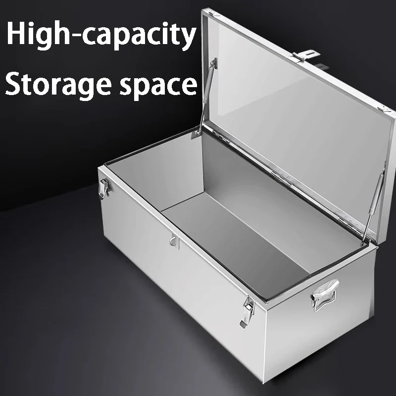 boîte à outils de grande capacité, matériel multifonctionnel, boîte de rangement d'outils en acier inoxydable, organisateur d'outils, valise, boîtes étanches