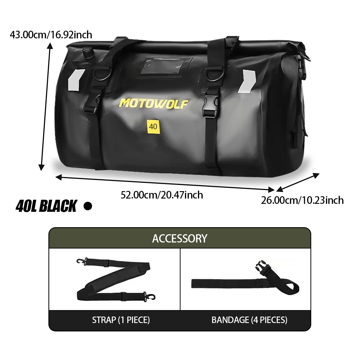 sac arrière étanche pour moto, sac de voyage en plein air pour bagages secs, sac en rouleau 20 /40/66, sac à dos pour bagages de moto, sac de siège de moto