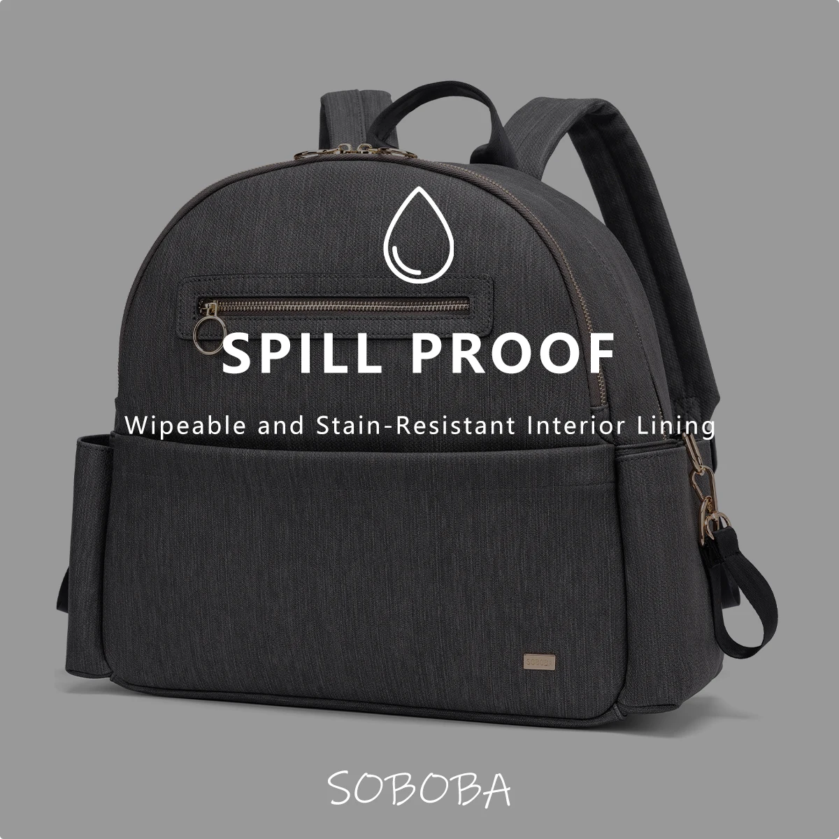 soboba sac à couches étanche pour nouveau né bébé avec étui à sucette grande capacité sac à dos de voyage à langer lisse