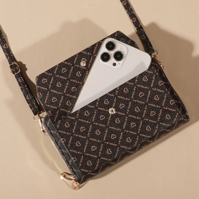 sac à bandoulière chic pour femme – porte monnaie pour téléphone compact avec fentes pour cartes sécurisées – sac à main élégant pour une commodité en déplacement